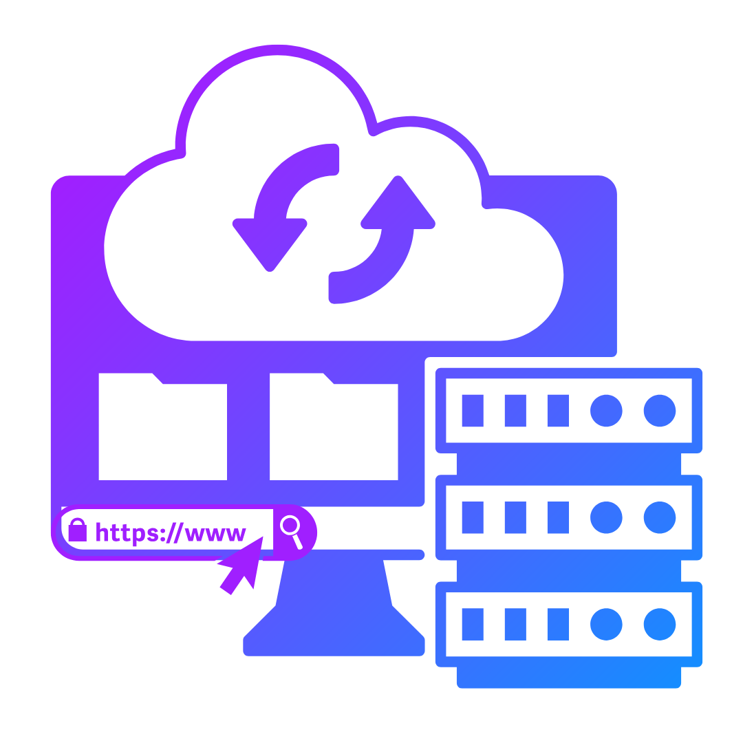 Imagen ilustrativa de funcionamiento de dominio y hosting